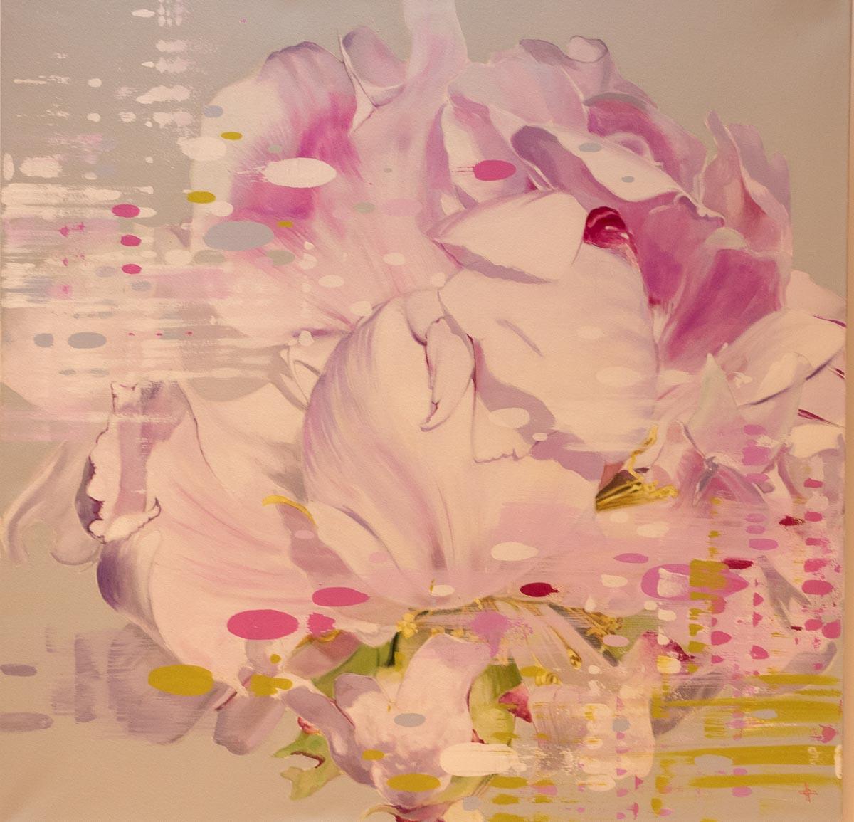 Keng Wai Lee’s gorgeously rich floral impressions are a synergy of decorative tableaux and depiction in paint on canvas of his memories and imagination.

“Using acrylic as a medium, I tend to reminisce through my past getting inspiration to create