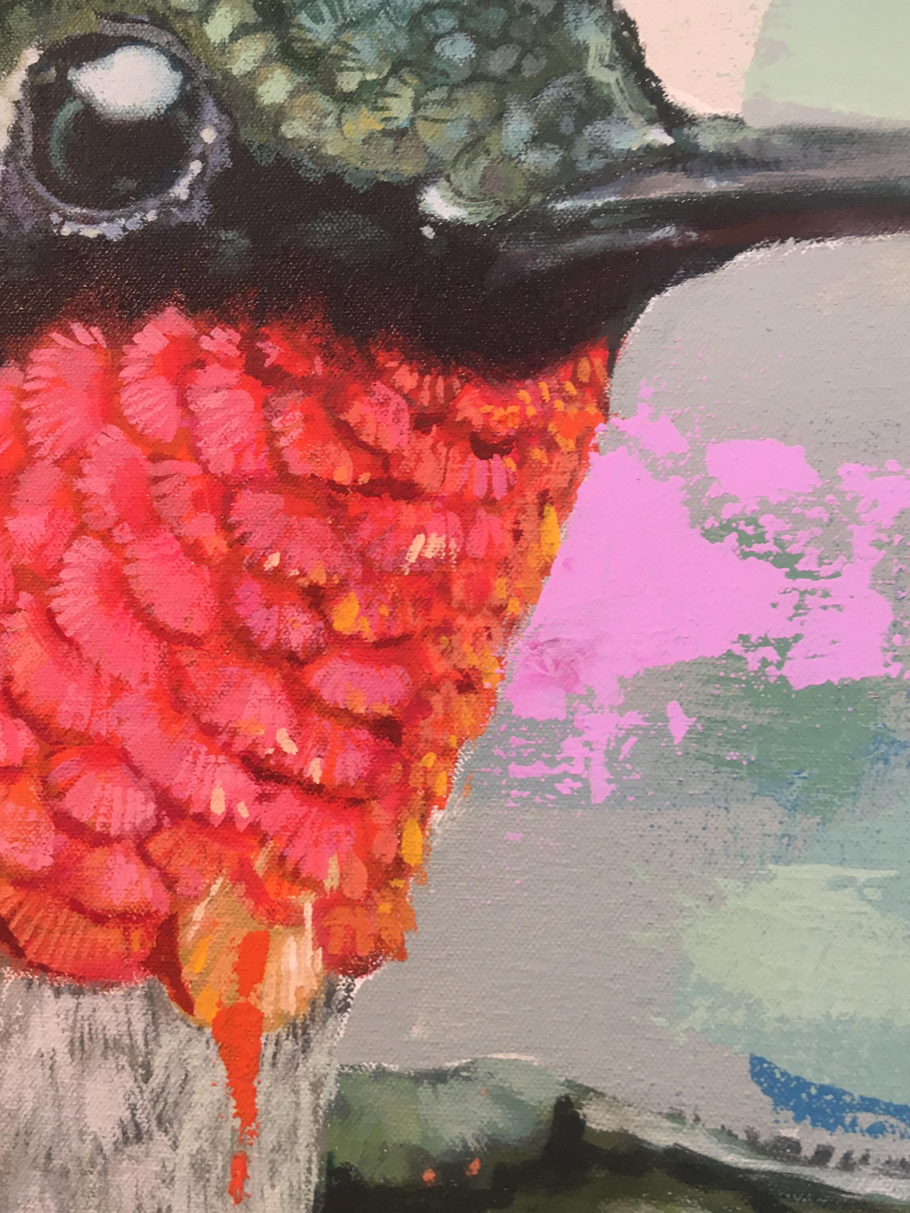 hummingbird painting acrylic