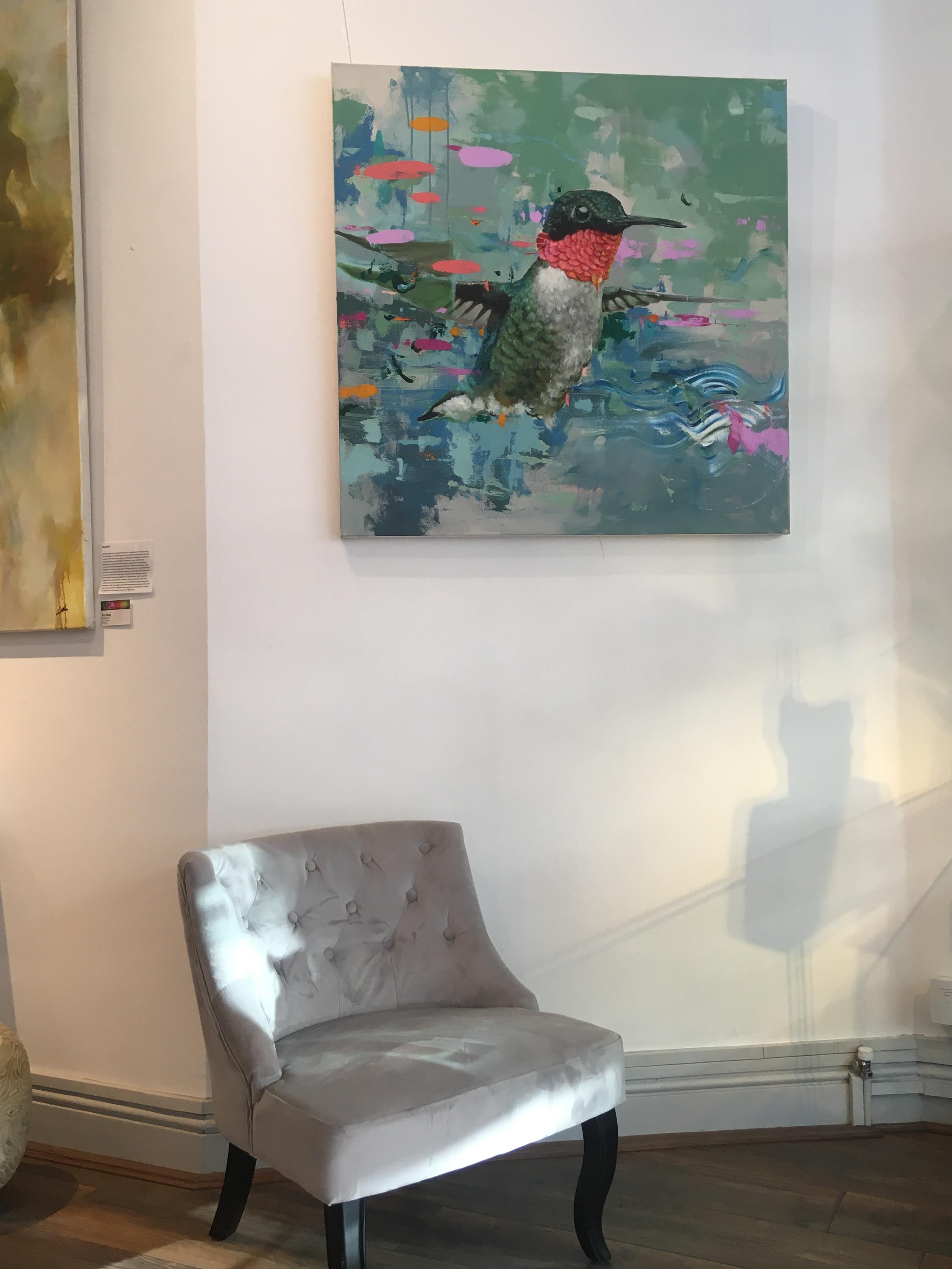 House of Devayne - contemporary animal hummingbird acrylic painting 2