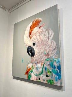 Il Capitano - Acrylic Painting, Bird, Wildlife, colourful, tropical, canvas