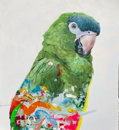 Innamorati - Peinture acrylique colorée, tropicale, toile