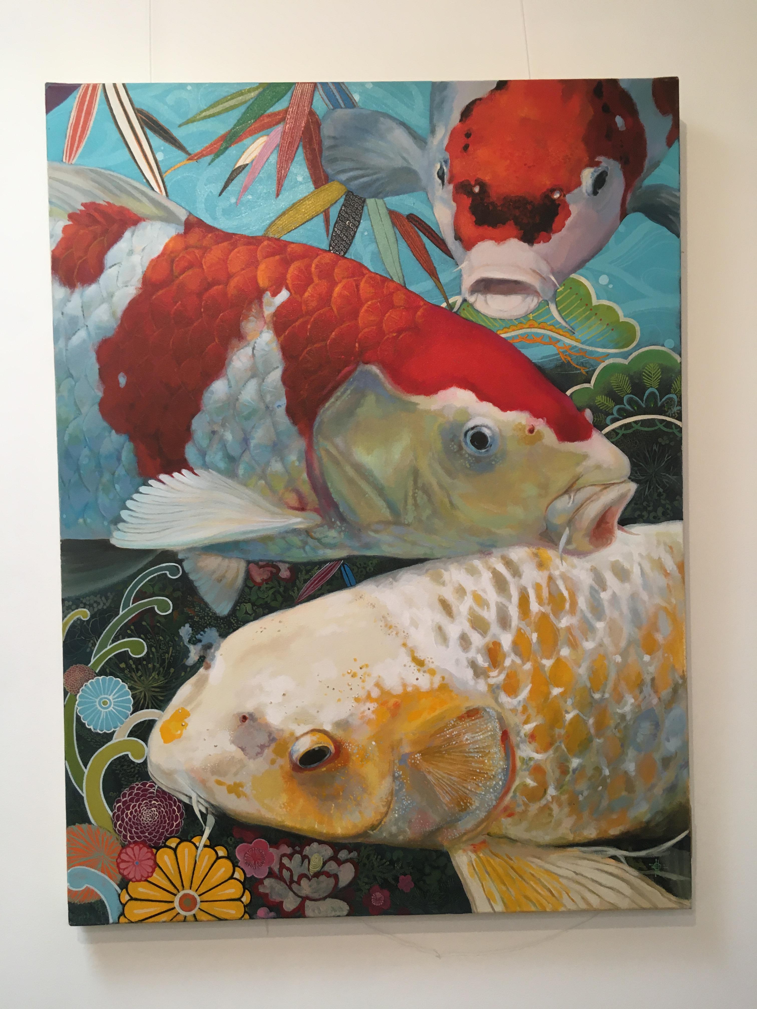 koi fish acrylic painting