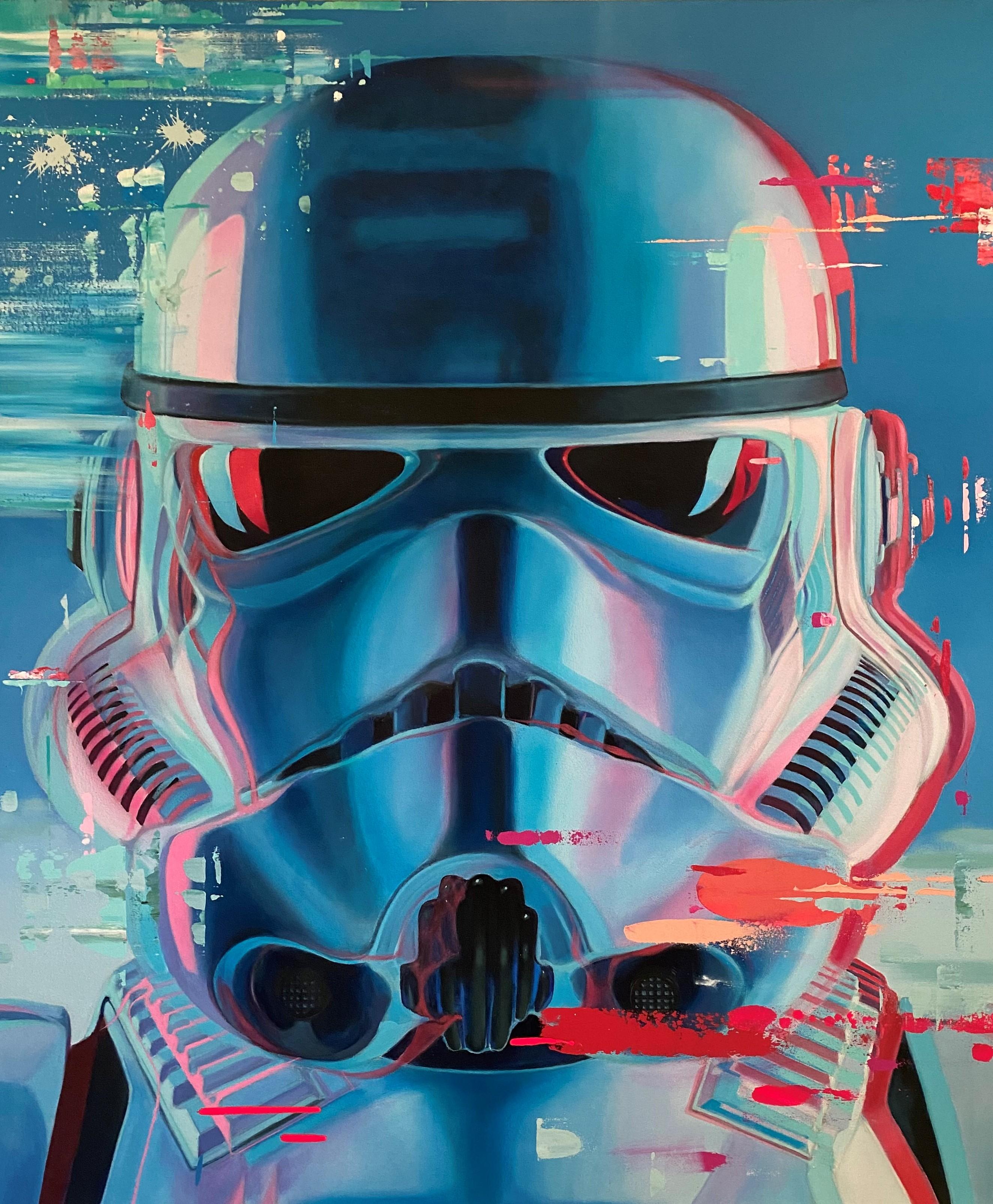 Keng Wai Lee Portrait Painting - Rebels! Blast 'em - contemporary sci-fi Star Wars acrylic painting