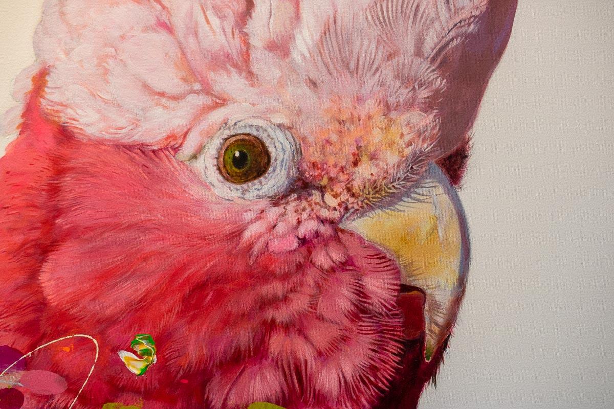 Scapino - Acrylic Painting, Bird, Wildlife, colourful, tropical, canvas 2