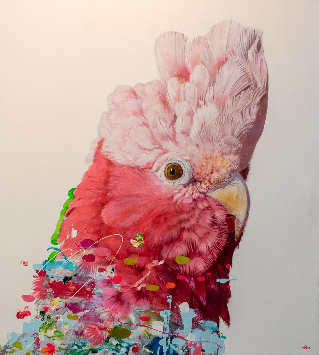 Keng Wai Lee’s gorgeously rich animal impressions are a synergy of decorative tableaux and depiction in paint on canvas of his memories and imagination.

“Using acrylic as a medium, I tend to reminisce through my past getting inspiration to create
