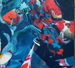 Vitale - Pittura acrilica, colorata, tropicale, su tela