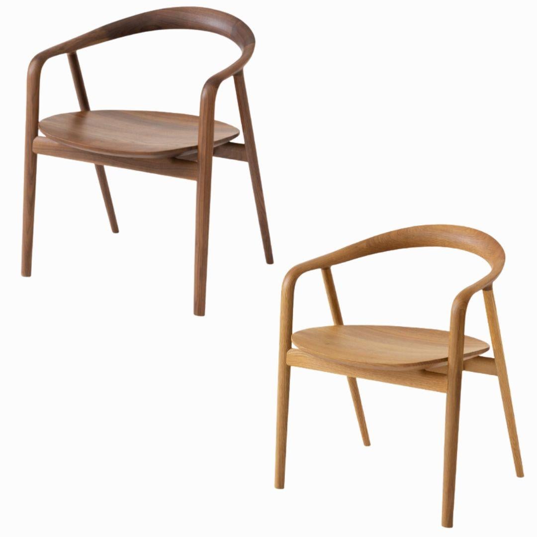 Kengo Kuma 'Kumahida' Wood Dining Chair in Walnut for Hida For Sale 3