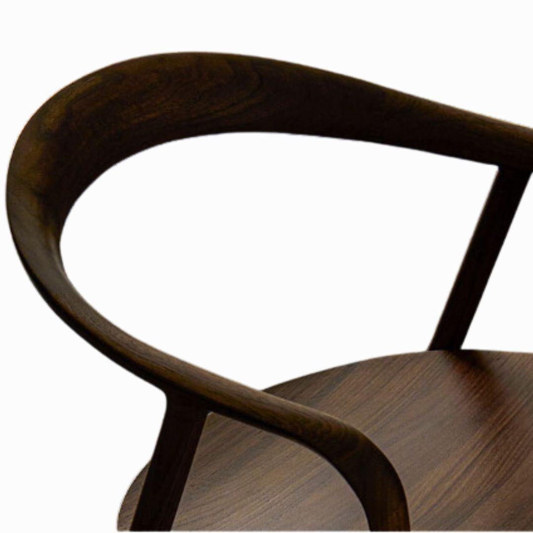 Contemporary Kengo Kuma 'Kumahida' Wood Dining Chair in Walnut for Hida For Sale