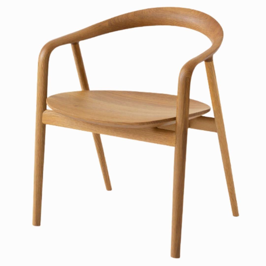 Kengo Kuma 'Kumahida' Wood Dining Chair in White Oak for Hida For Sale