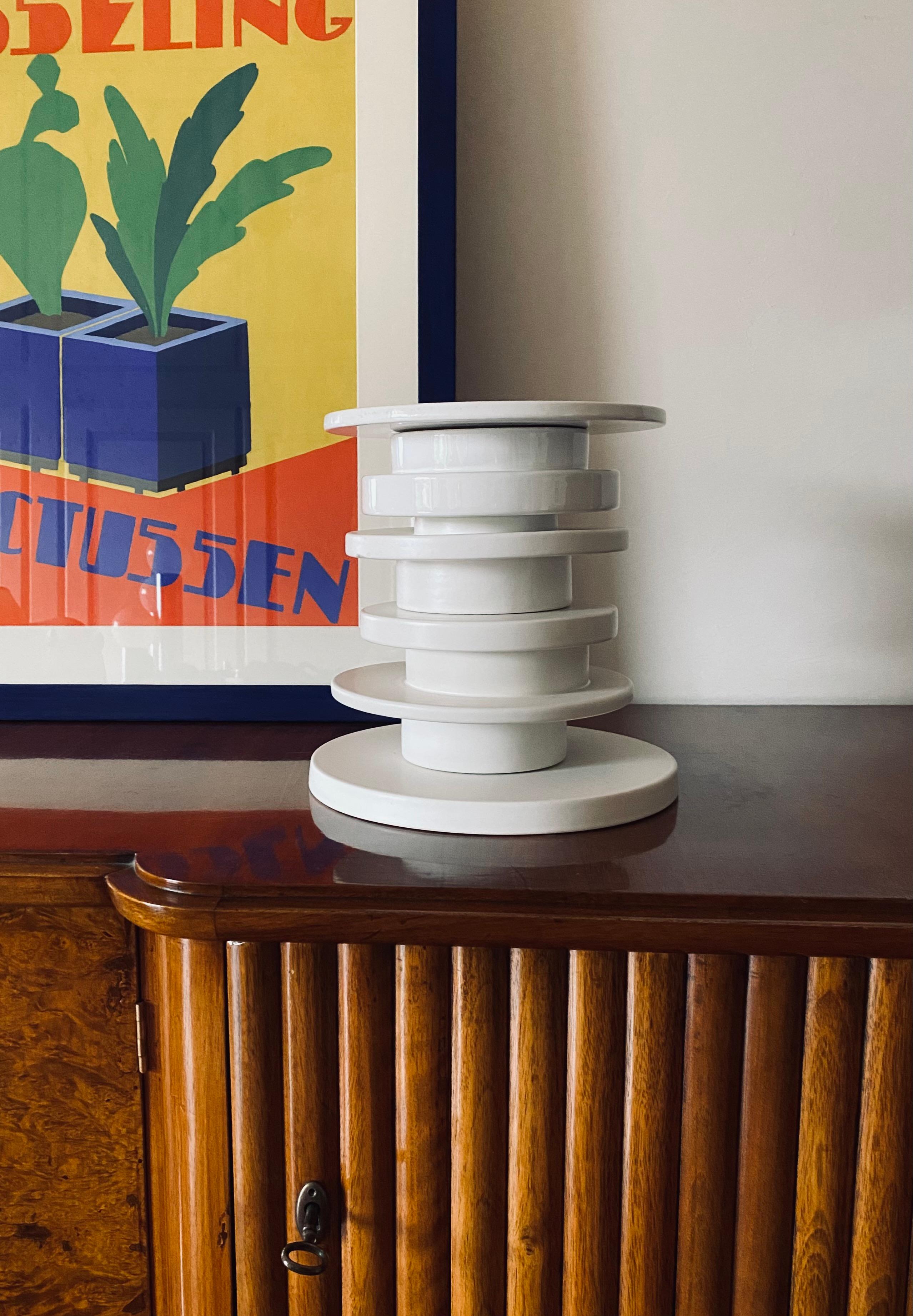 Post-Modern Kengo Kuma, postmodern ceramic flower pot / vase, Bitossi Italy 2021