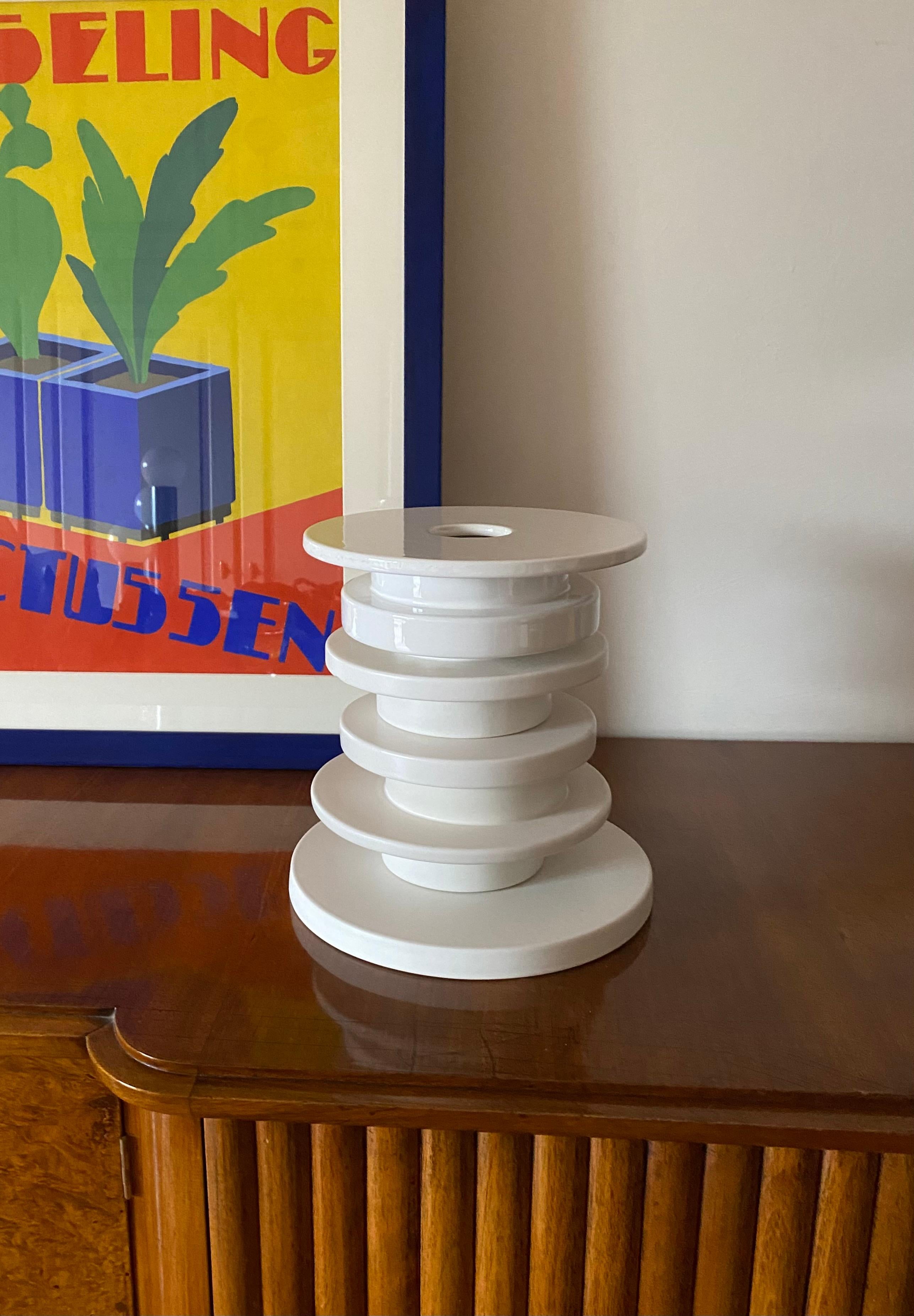 Italian Kengo Kuma, postmodern ceramic flower pot / vase, Bitossi Italy 2021