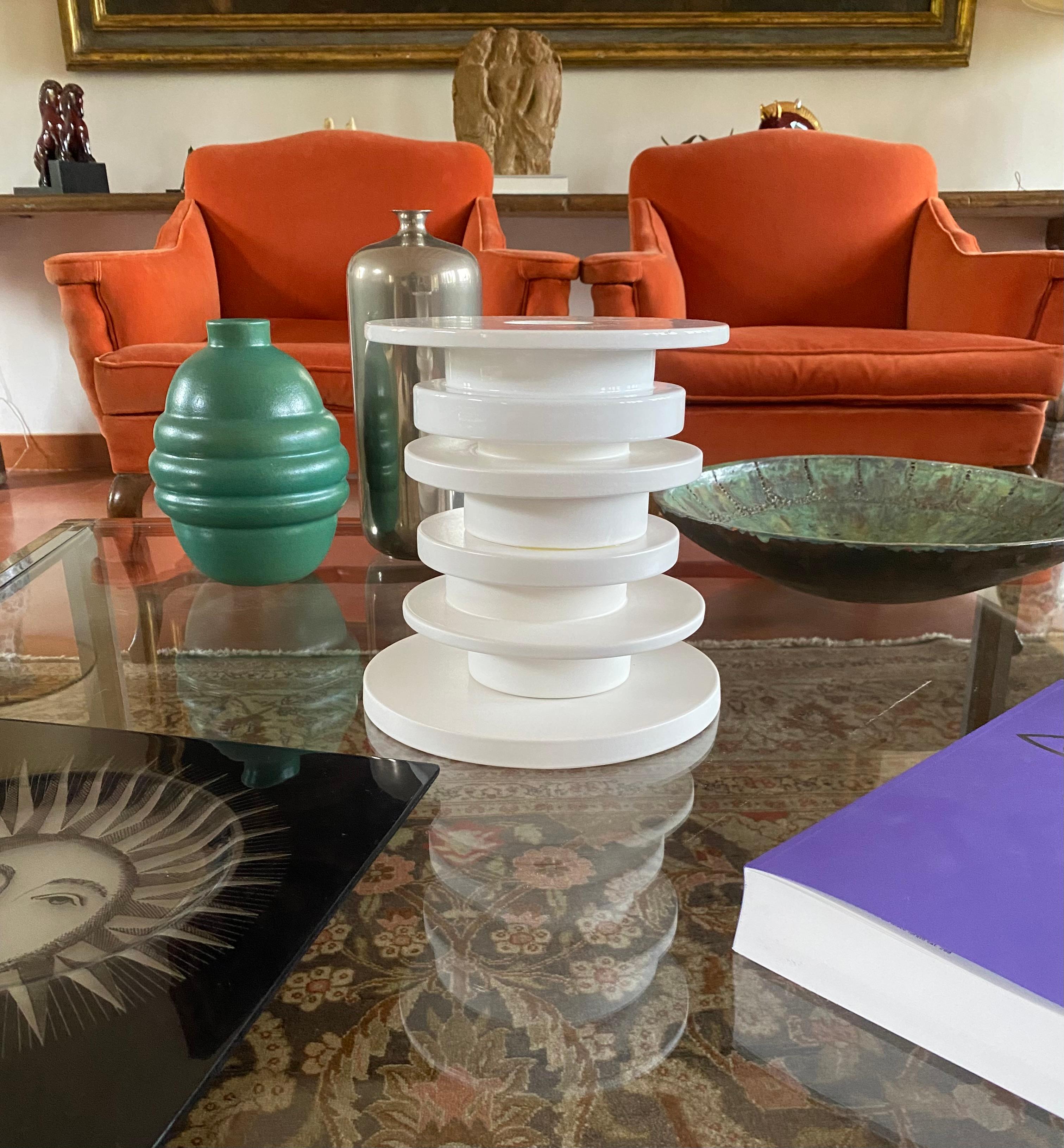 Kengo Kuma, postmodern ceramic flower pot / vase, Bitossi Italy 2021 In Good Condition In Firenze, IT