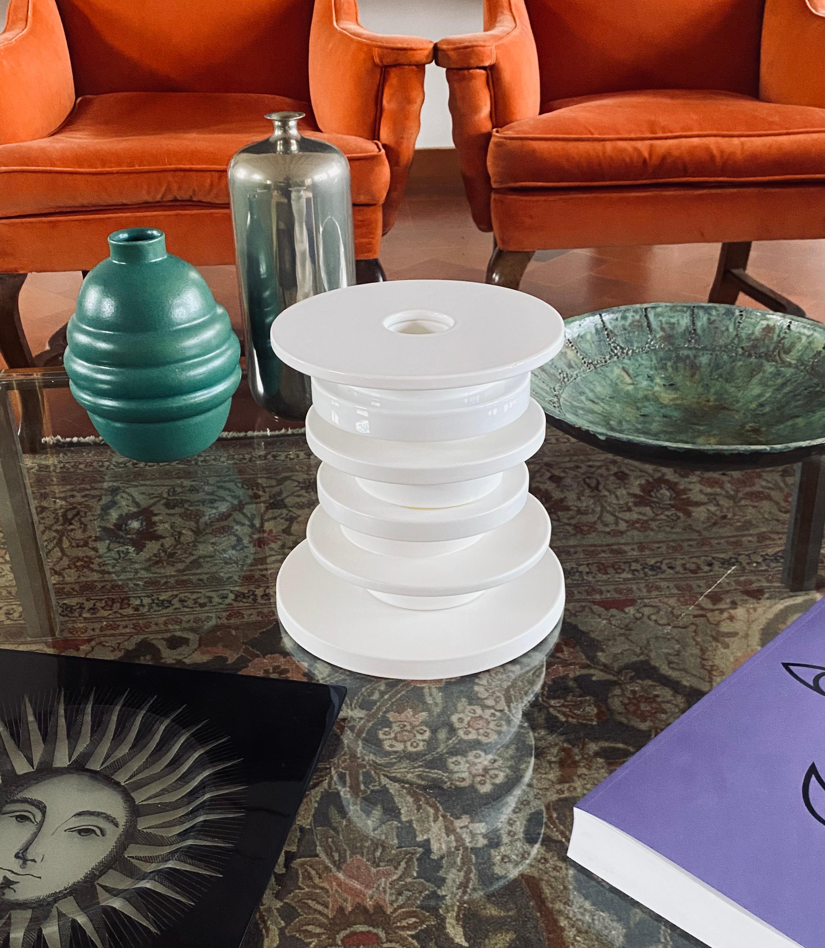 Kengo Kuma, postmodern ceramic flower pot / vase, Bitossi Italy 2021 1