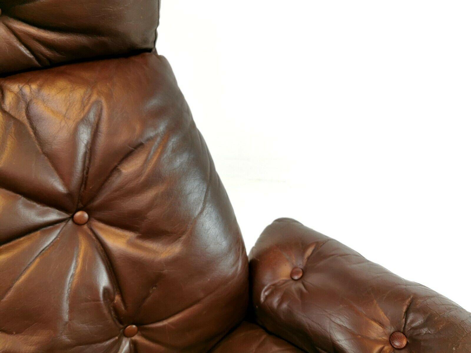 20th Century Kengu Armchair for Rykken Midcentury Vintage Rosewood and Leather