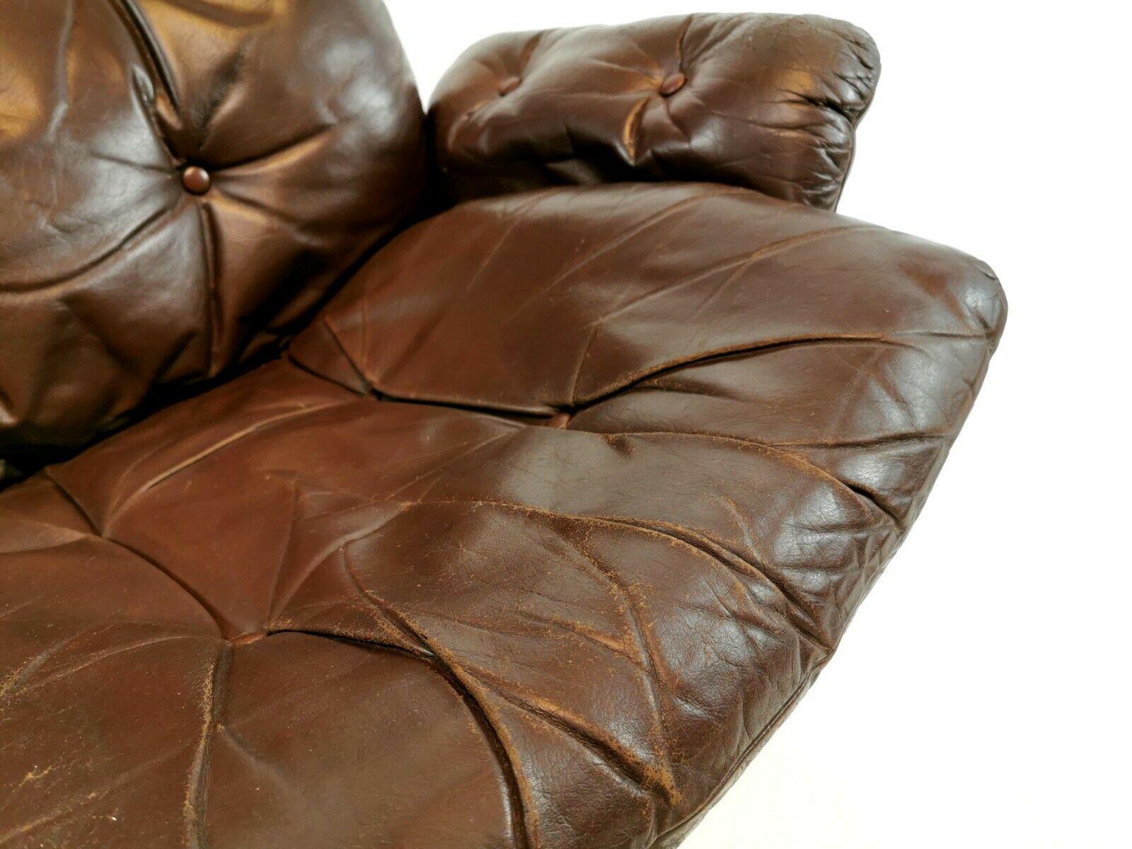 Kengu Armchair for Rykken Midcentury Vintage Rosewood and Leather 1