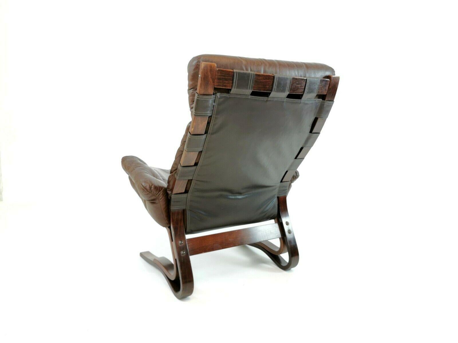 Kengu Armchair for Rykken Midcentury Vintage Rosewood and Leather 2