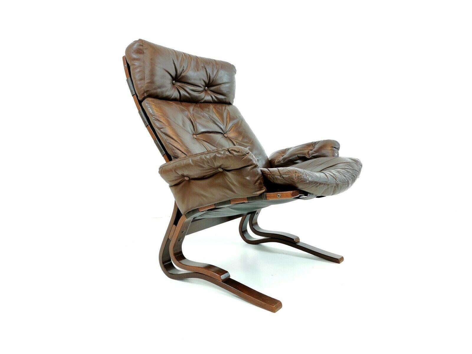 Kengu Armchair for Rykken Midcentury Vintage Rosewood and Leather 3