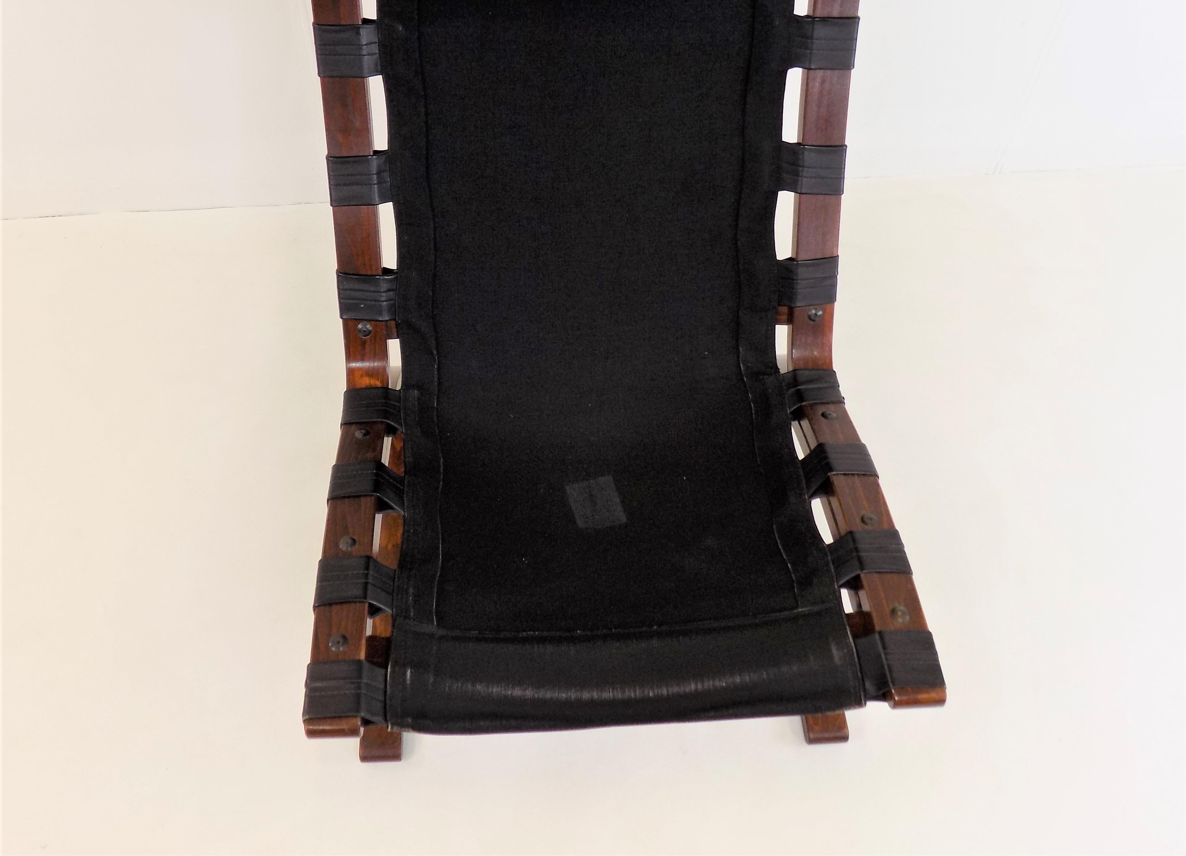 Kengu Leather Lounge Chair by Elsa&Nordahl solheim for Rybo Rykken 3
