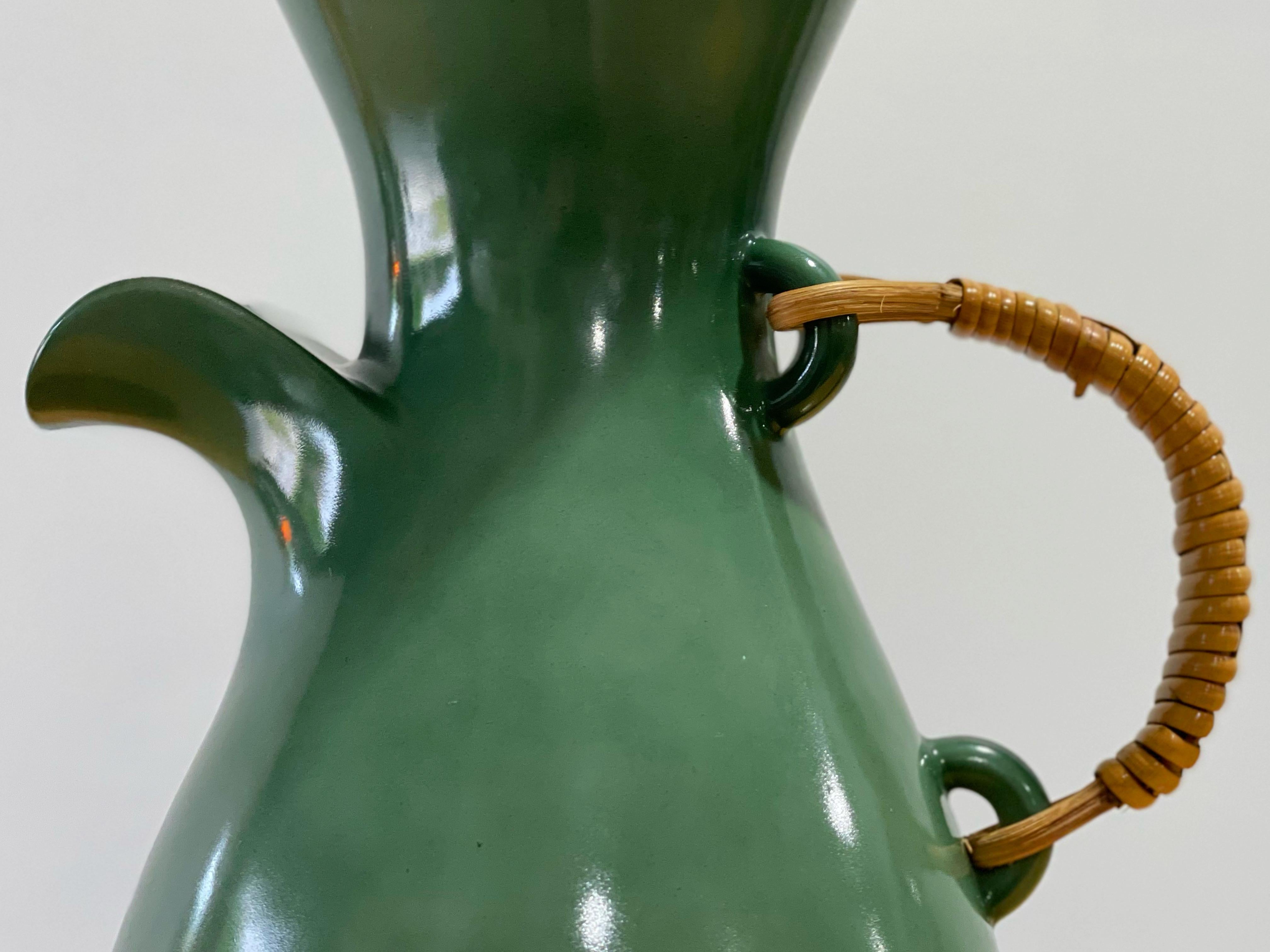 Kenji Fujita for Freeman Lederman, Modernist Coffee Carafe Pitcher - Green For Sale 2