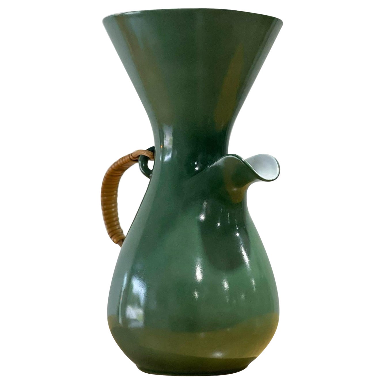 Carafe à café moderniste Kenji Fujita pour Freeman Lederman, vert