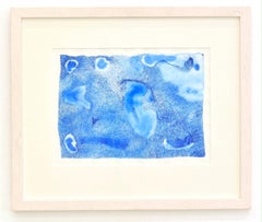 Holes in the Sea 1 - Contemporary Abstract Blue Landscape Painting