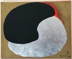 La Vie, par Kenji Yoshida, Nihonga, Japon, peinture, argent, noir, rouge, or