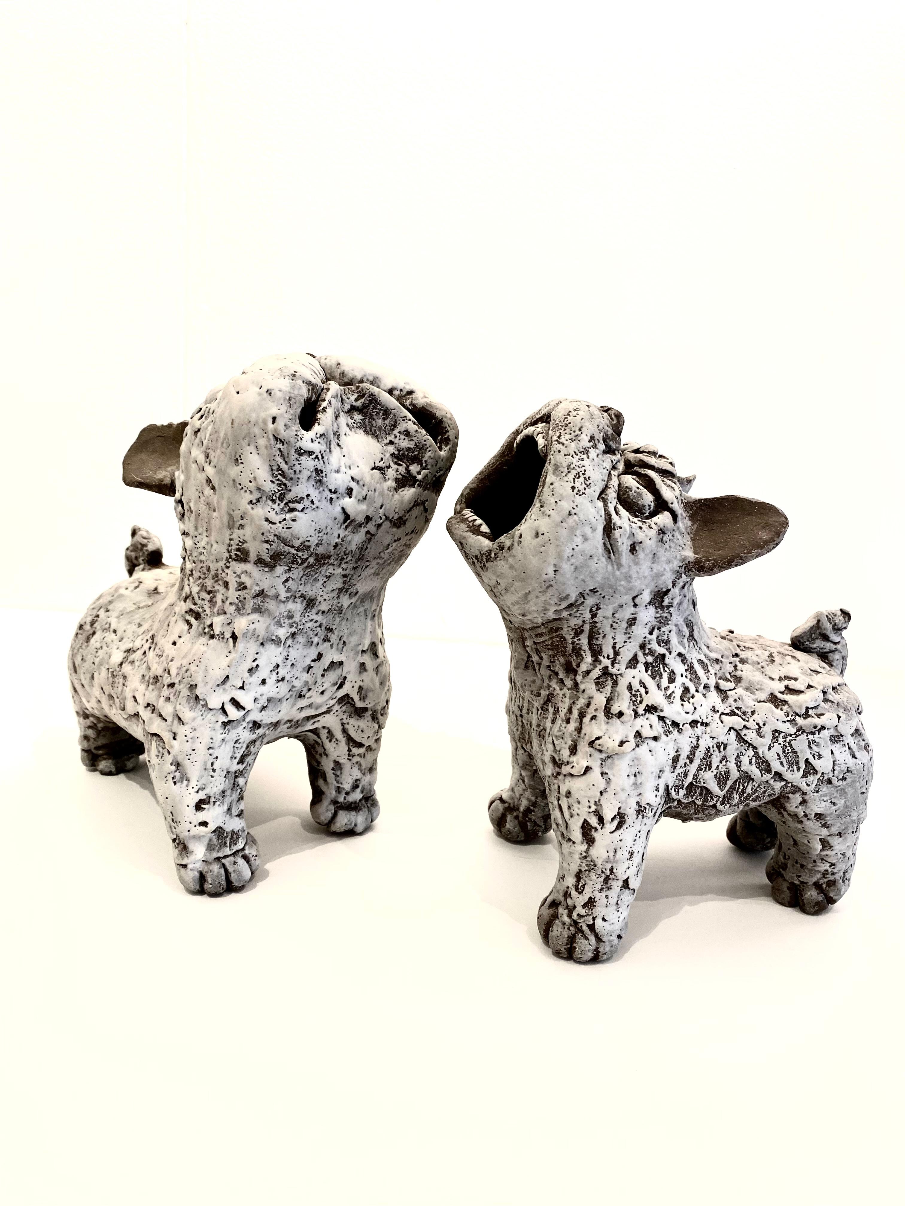 Ceramic Foo Dogs: 'Guardian Dogs' - Contemporary Sculpture by Kenjiro Kitade