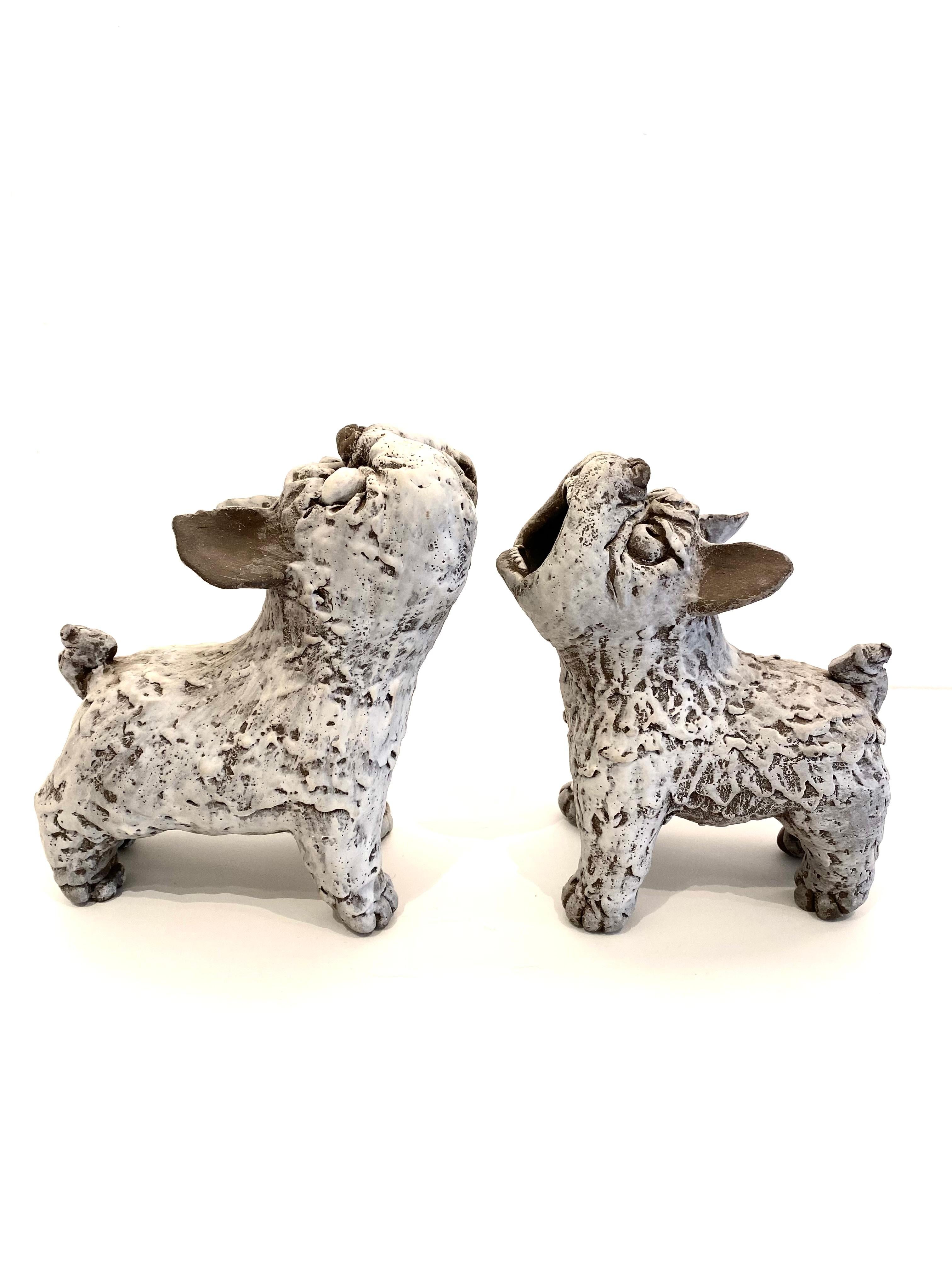 Ceramic Foo Dogs: 'Guardian Dogs' - Contemporary Sculpture by Kenjiro Kitade