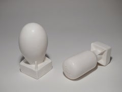Ceramic Sculpture: Atomic Salt & Pepper Shakers'