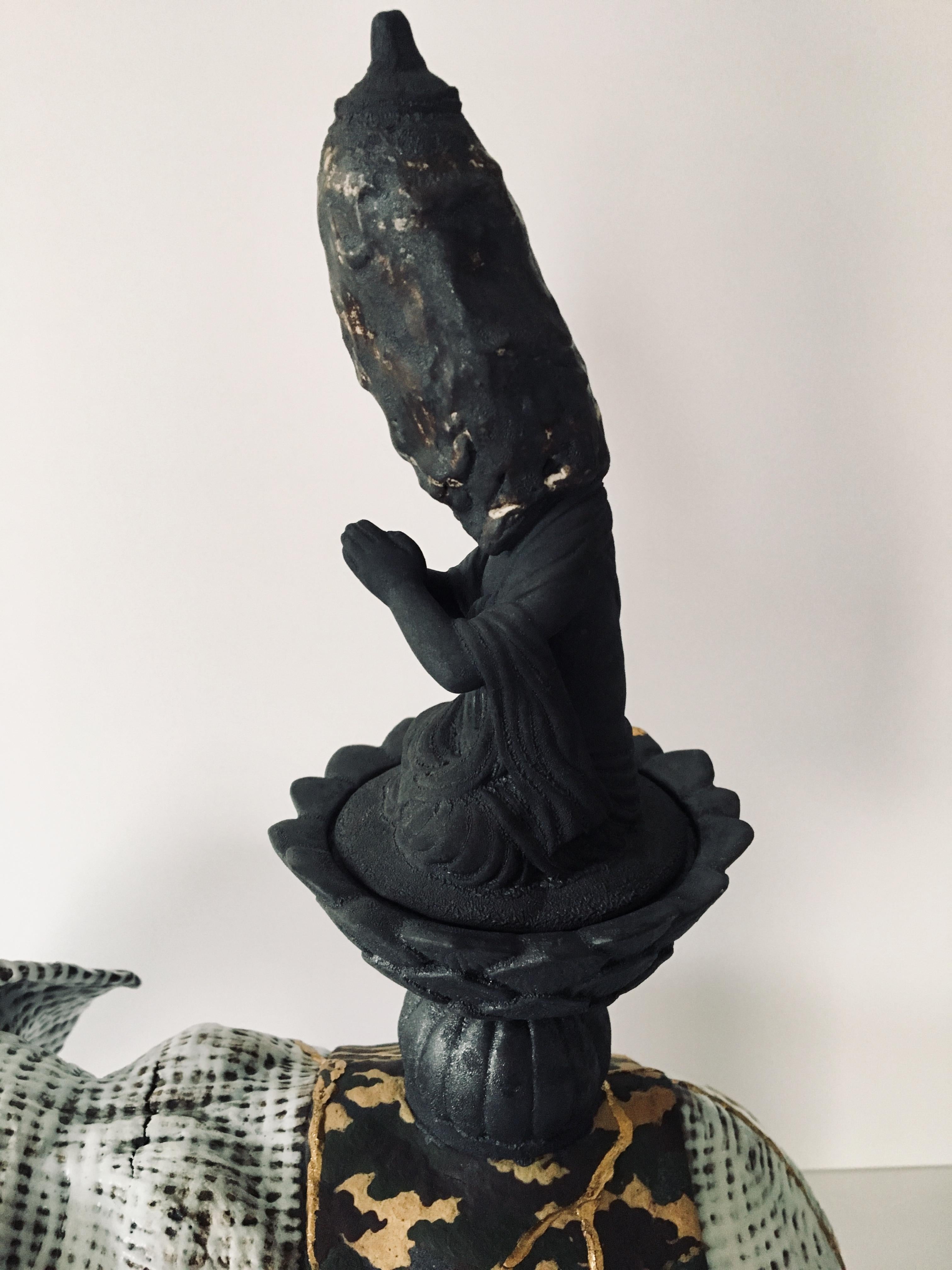 Keramik-Skulptur eines Elefanten: Samantabhadra (Sanskirt für Universal Worthy) im Angebot 7
