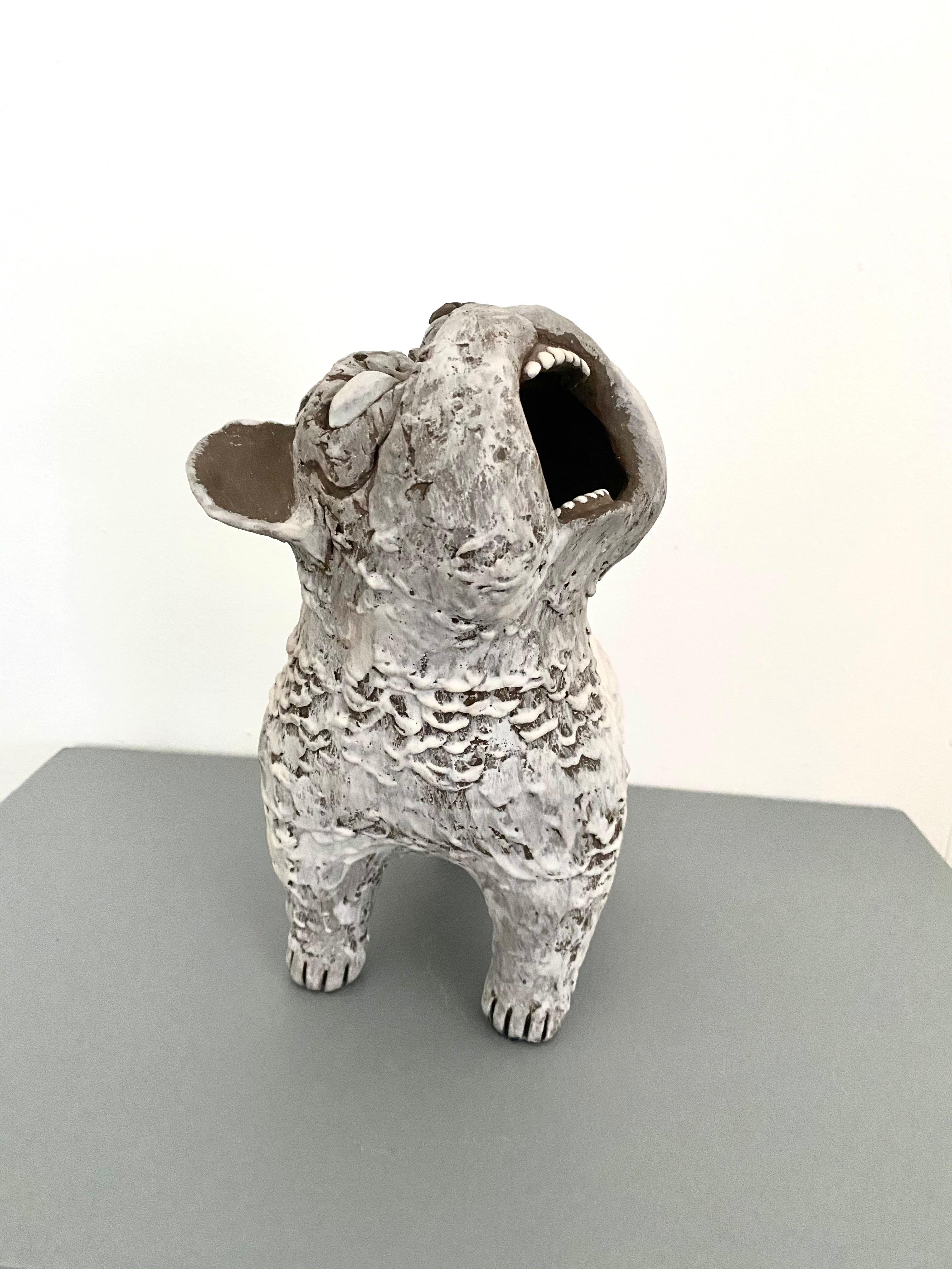 Dark Ceramic Set of Dogs: 'Guardian Foo Dogs' 3