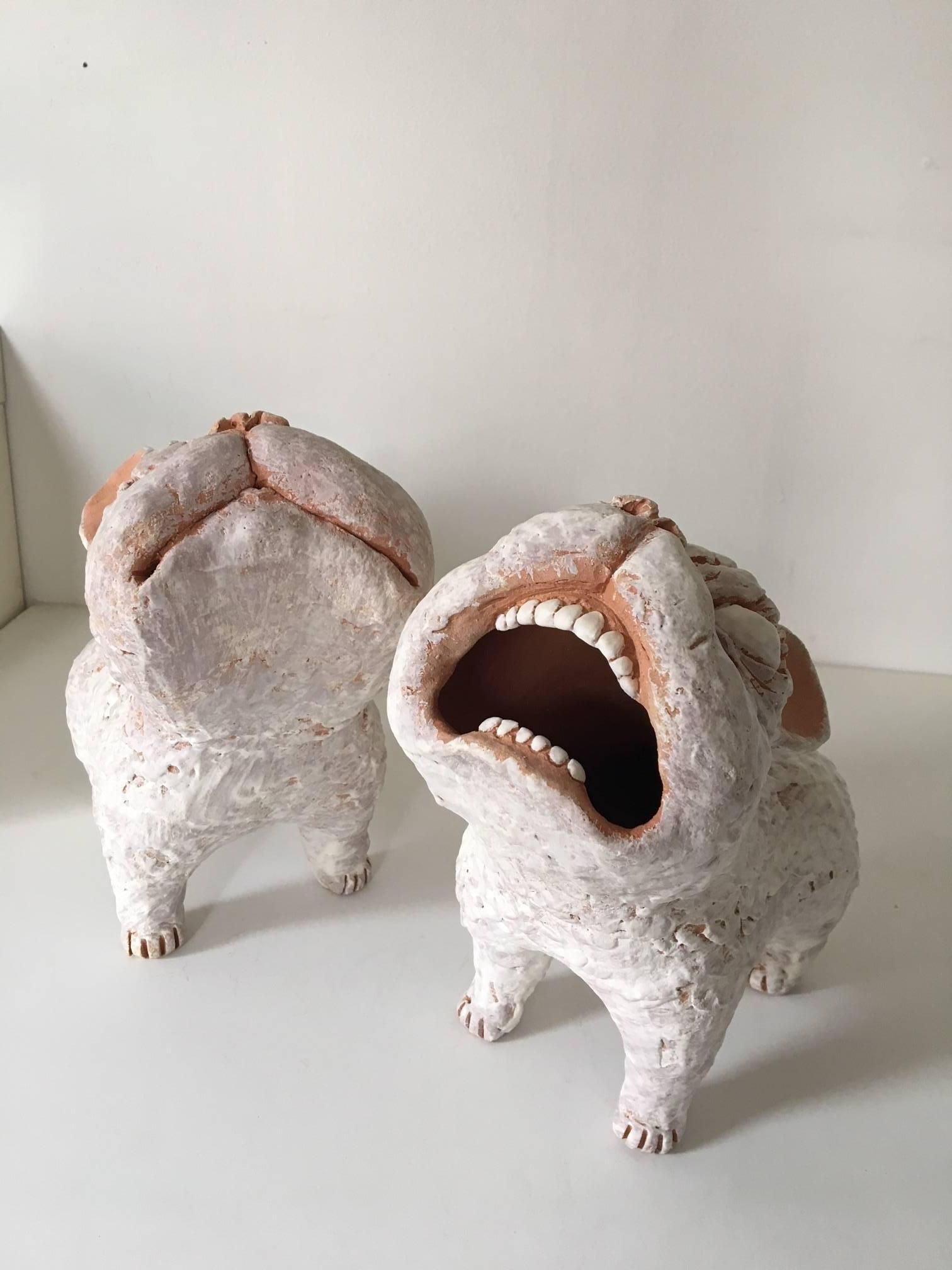 Guardian Dogs #C  - Sculpture by Kenjiro Kitade
