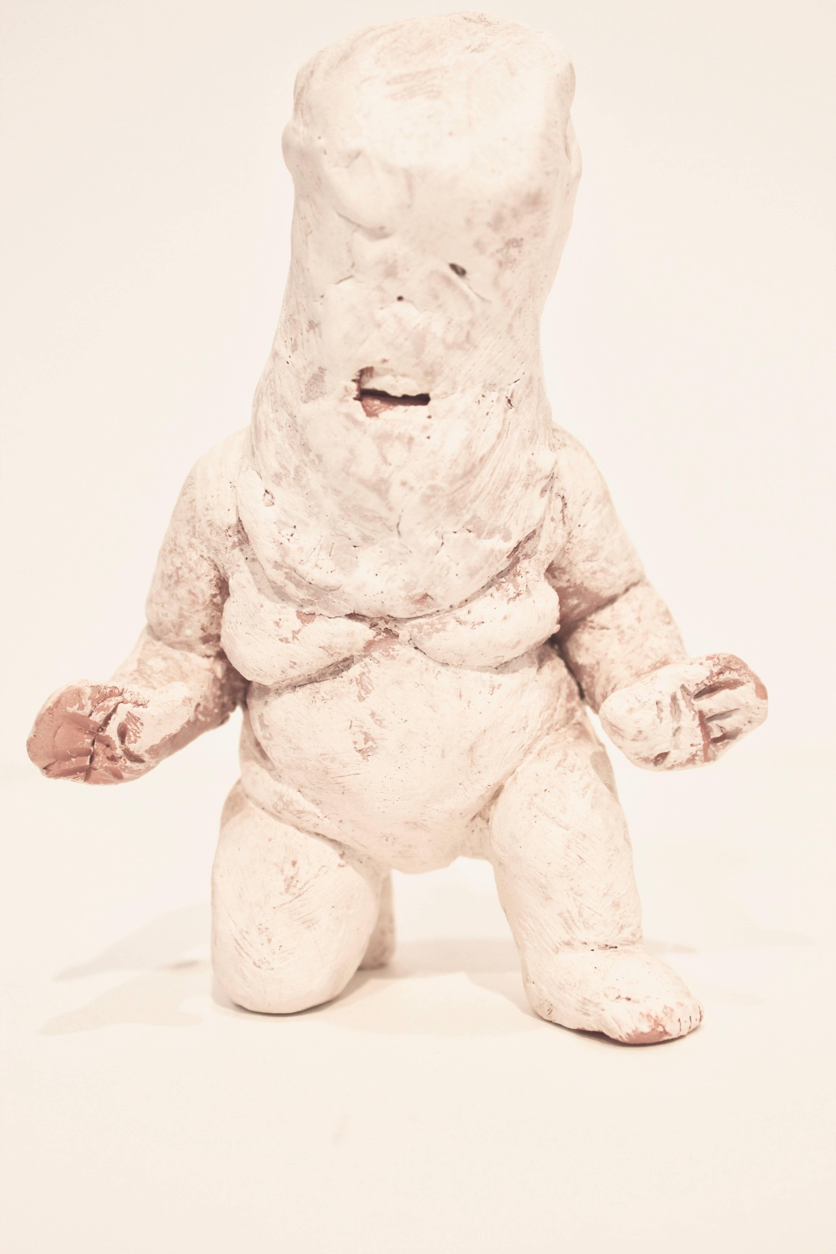 Ceramic Figures: 'Infant Terrible #15-19' - Beige Figurative Sculpture by Kenjiro Kitade