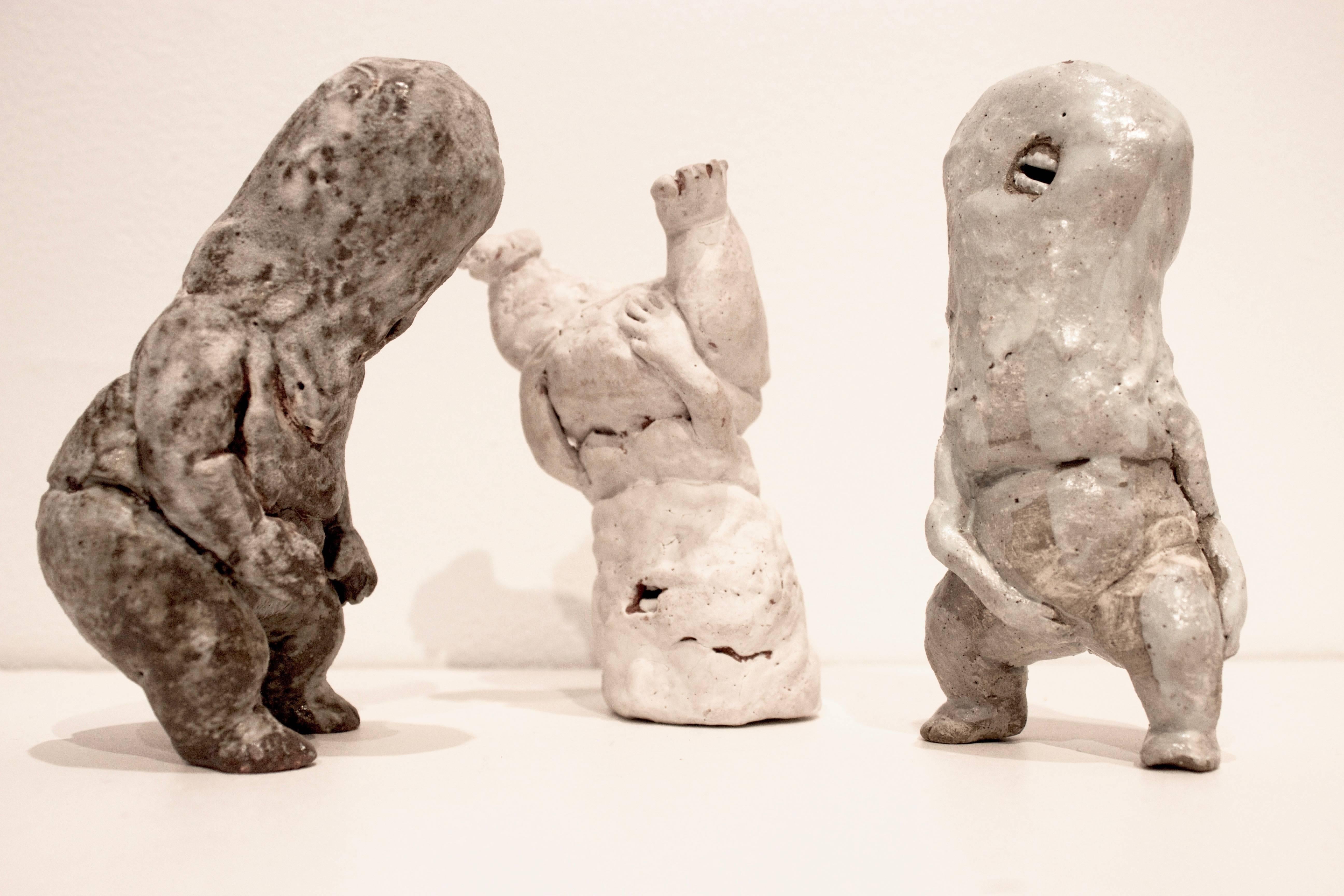 Ceramic Figures: 'Infant Terrible #D2 #W5 #W3' - Sculpture by Kenjiro Kitade