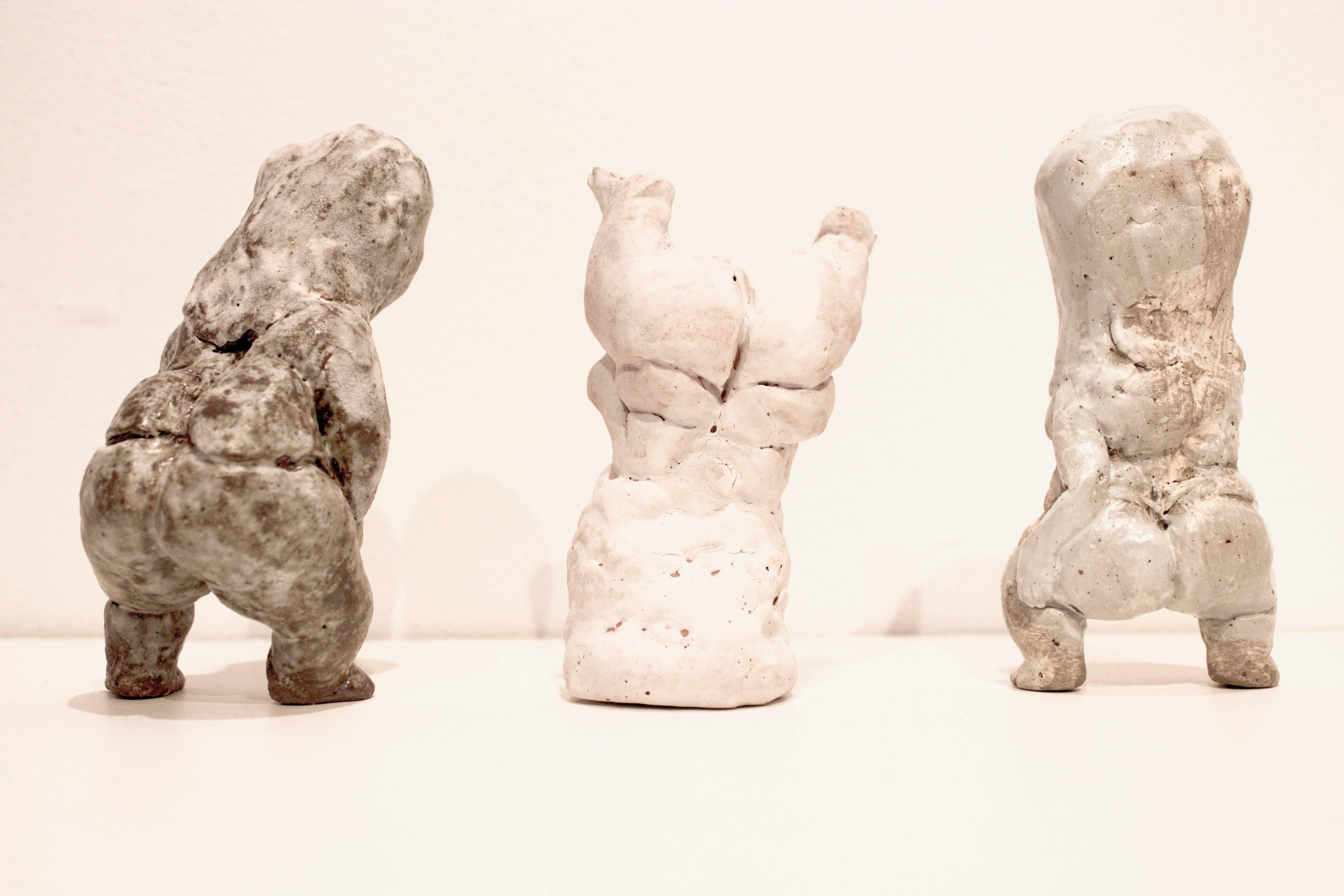 Ceramic Figures: 'Infant Terrible #D2 #W5 #W3' - Contemporary Sculpture by Kenjiro Kitade