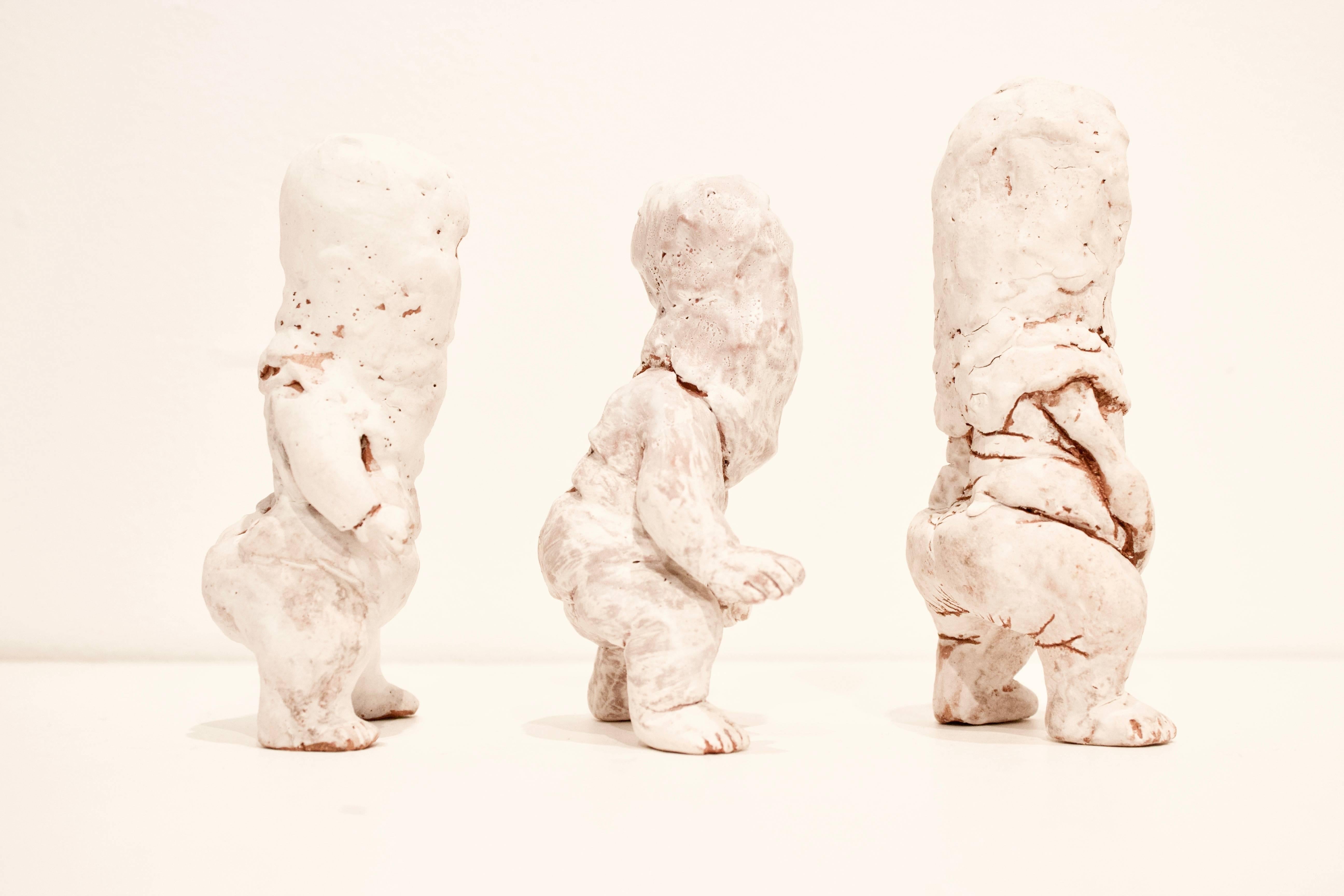 Ceramic Figures: 'Infant Terrible W#26, W#30, W#31' - Contemporary Sculpture by Kenjiro Kitade