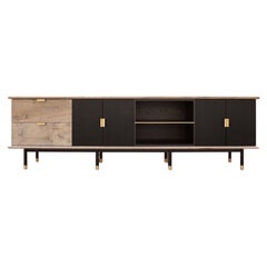 Kenmare Credenza 96", Customizable Wood and Metal