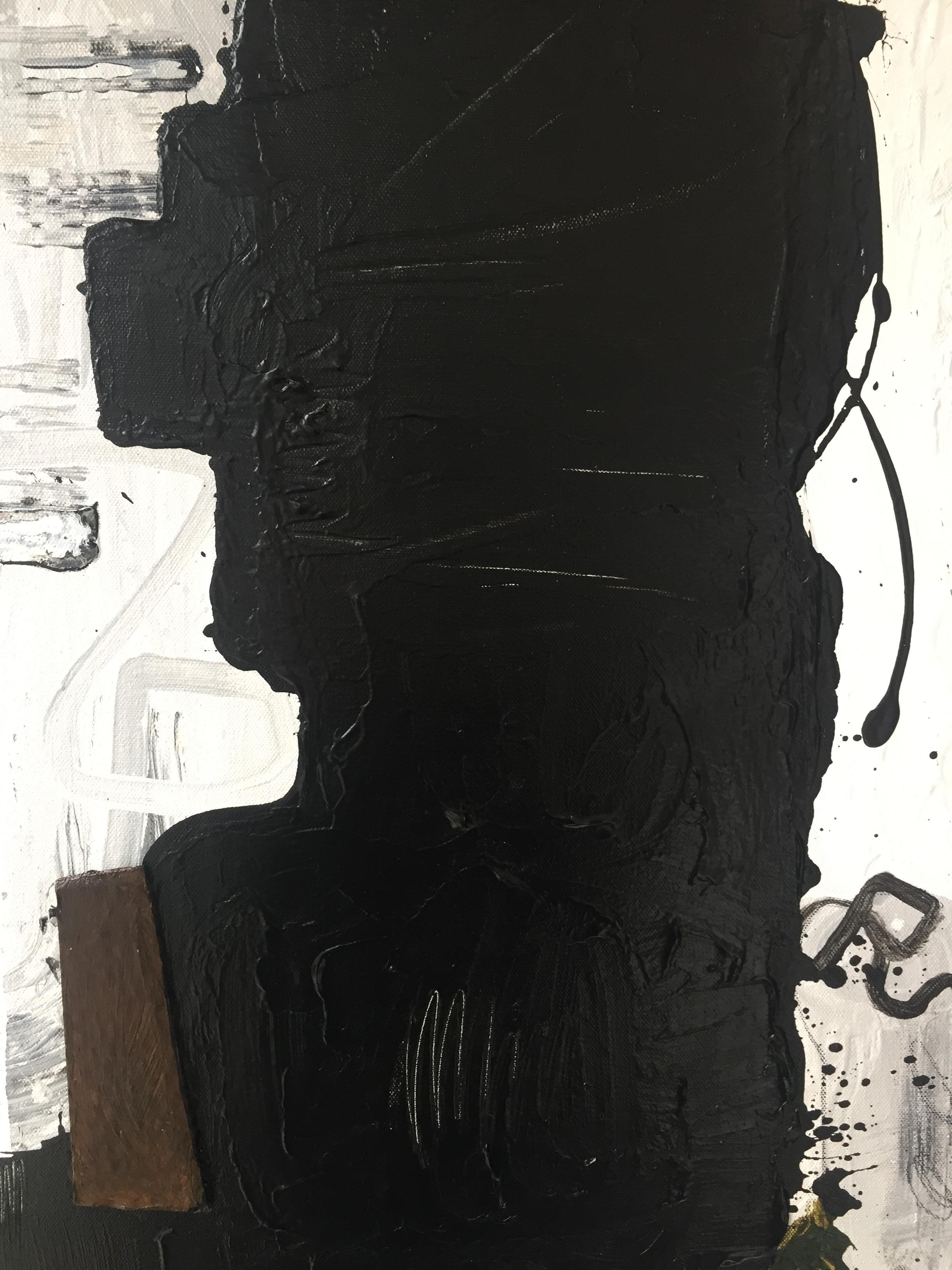 Kennan Del Mar 'Abstract IX' Painting, Mixed Media on Canvas (amerikanisch)
