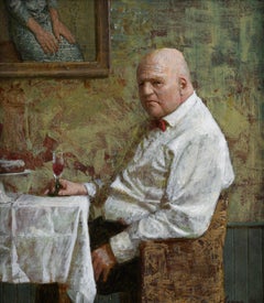 Fijnproever Connoisseur Acrylique sur panneau Portret Male Contemporary Nouveau en stock