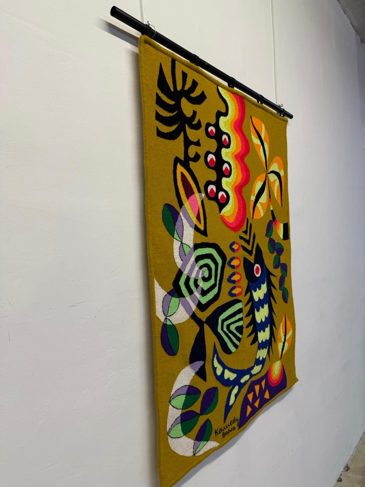 Kennedy Bahia Brazilian Modern Wall Tapestry, 1980s In Good Condition For Sale In Miami, FL