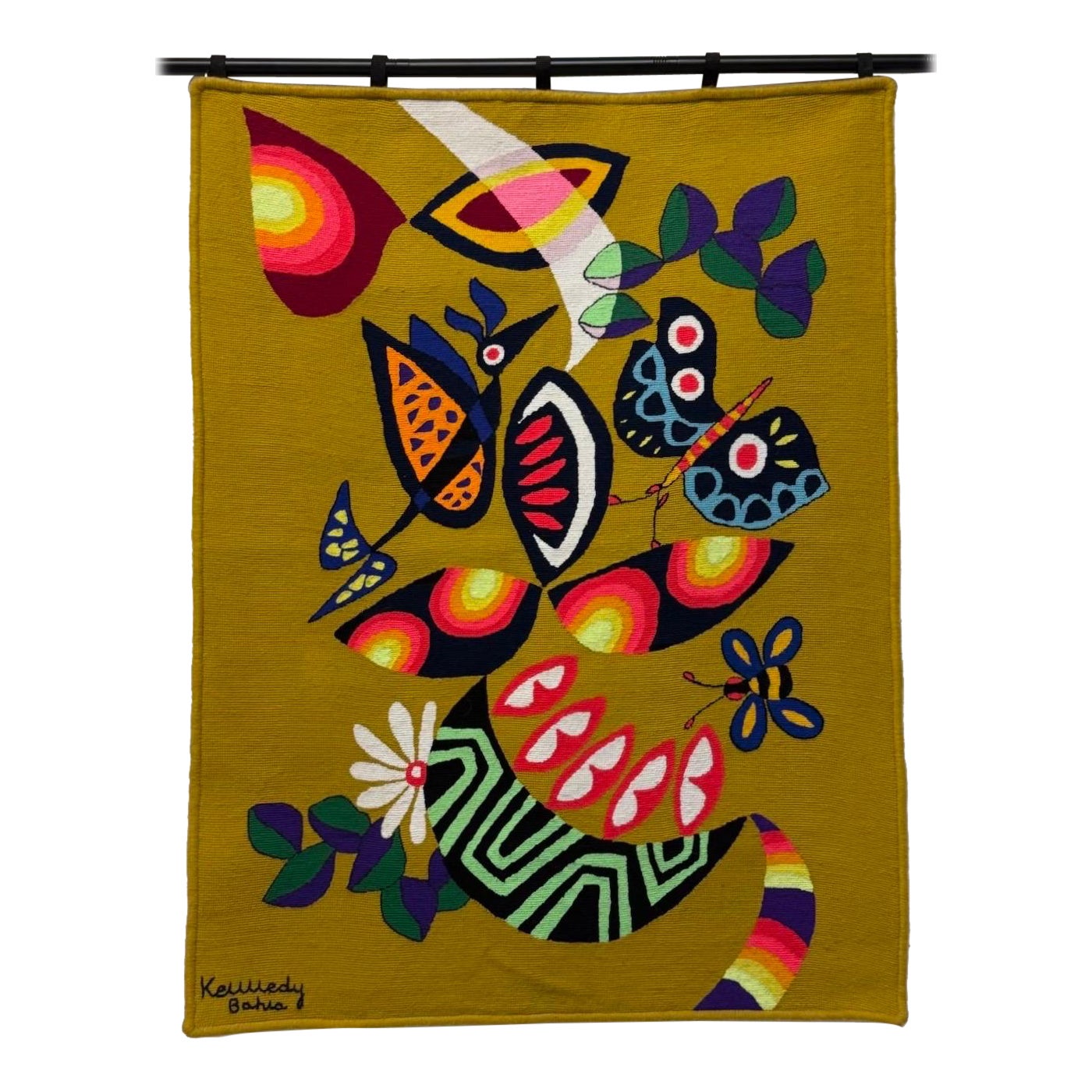 Kennedy Bahia Brazilian Modern Wall Tapestry, 1980s