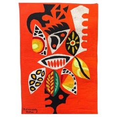 Kennedy Bahia. Tapiz Brasileño. "Follaje multicolor", c. 1960