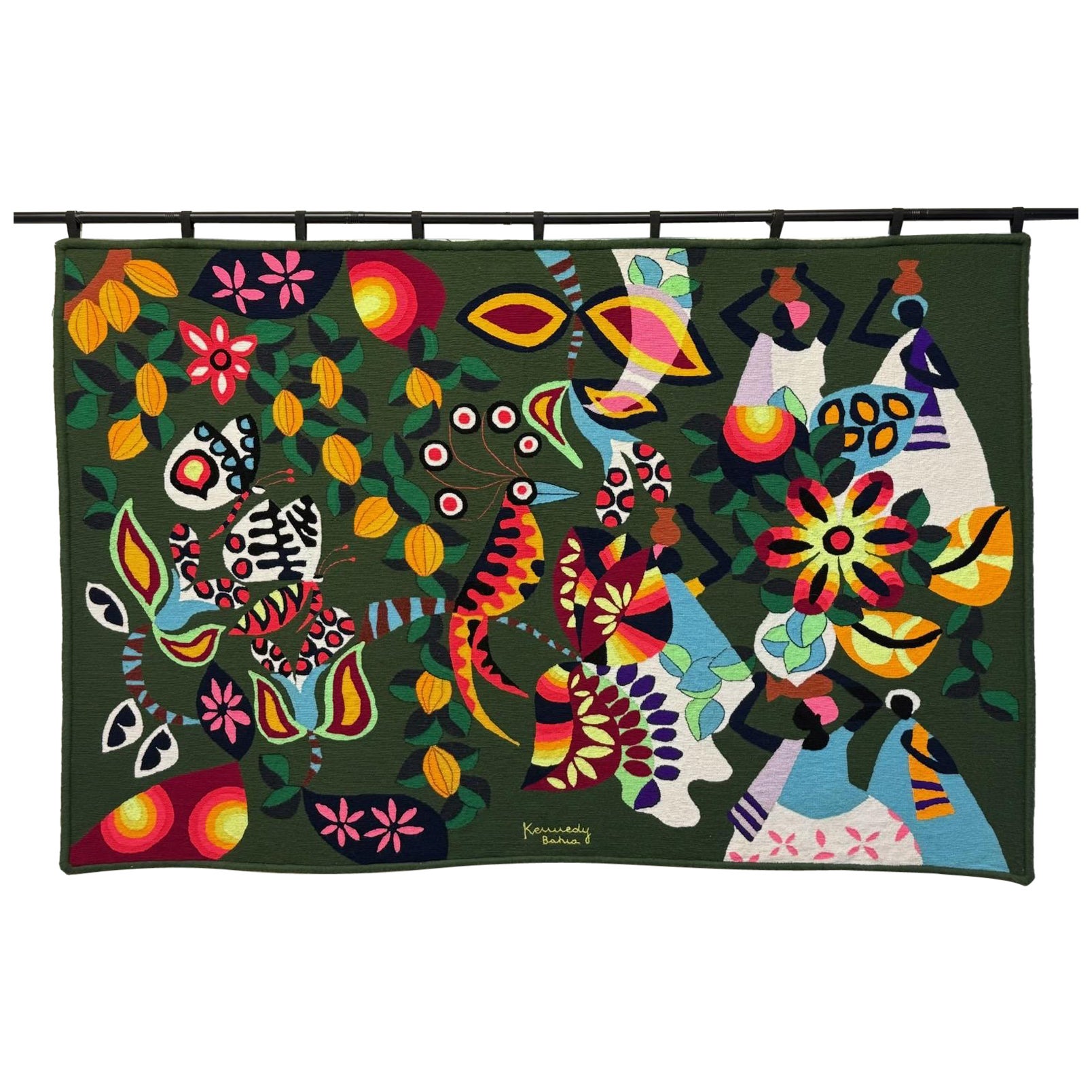 Kennedy Bahia Large Scale Brazilian Modern Wall Tapestry, 1960s
