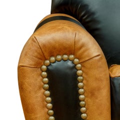 Kennedy Collection Customizable Leather Lodge Chair and Ottoman