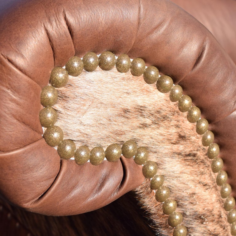 Kennedy Collection Genuine Leather Chaise Lounge For Sale at 1stDibs