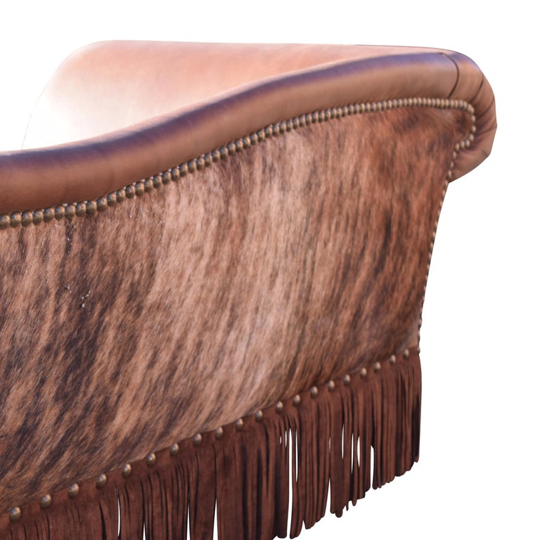 Kennedy Collection Genuine Leather Chaise Lounge For Sale at 1stDibs