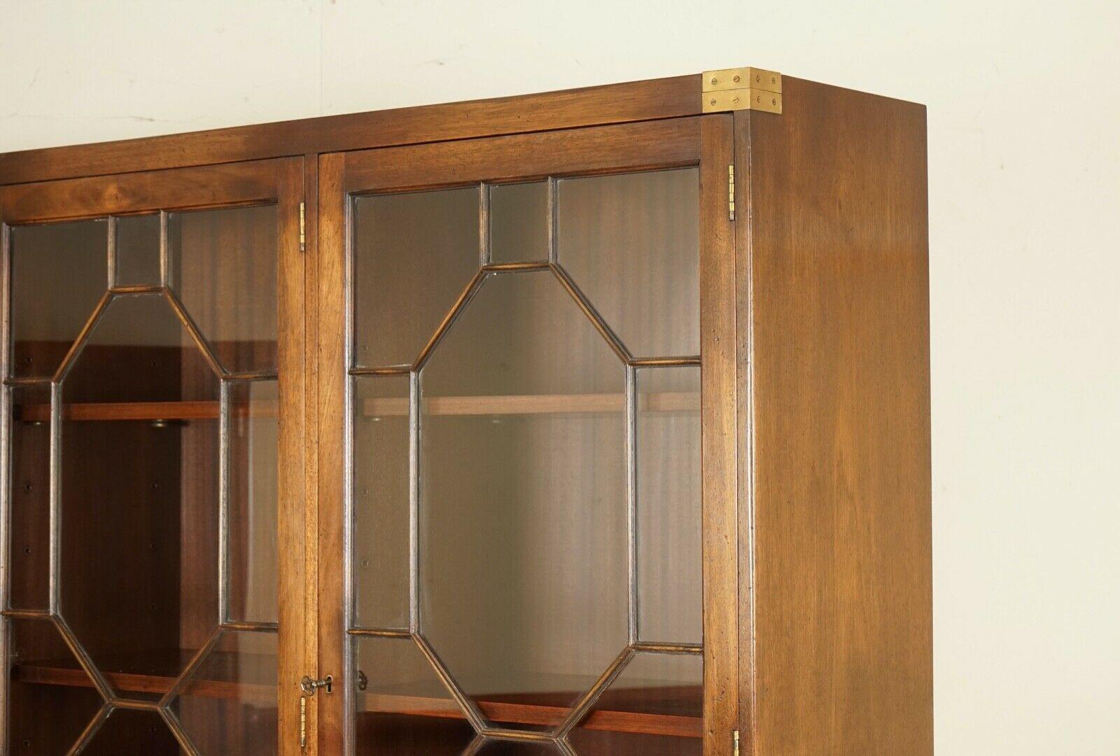 Kennedy for Harrods London Astral Glazed Campaign Library Bookcase Leather Desk 4