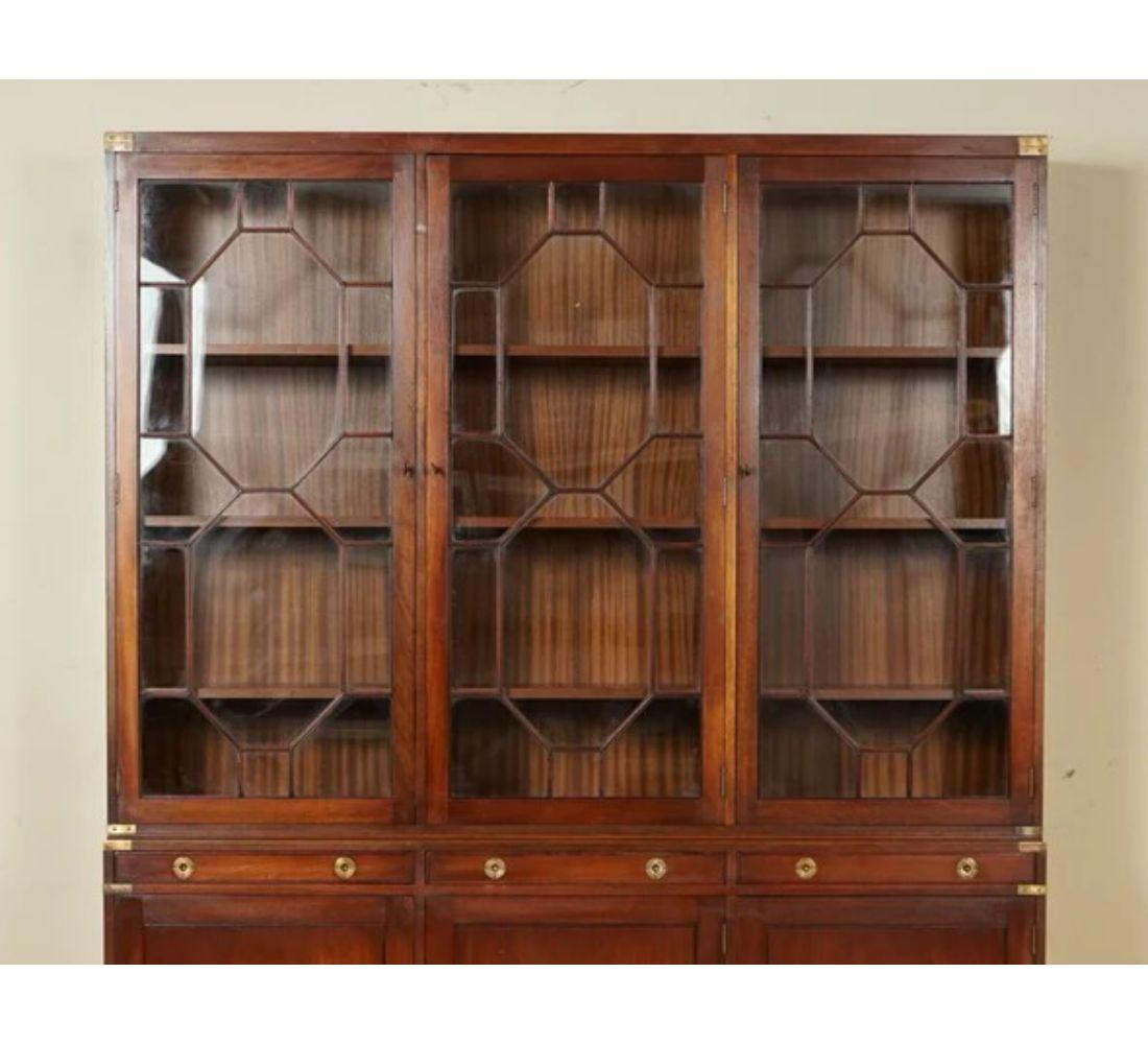 British Kennedy for Harrods London Astral Glazed Campaign Library Bookcase Leather