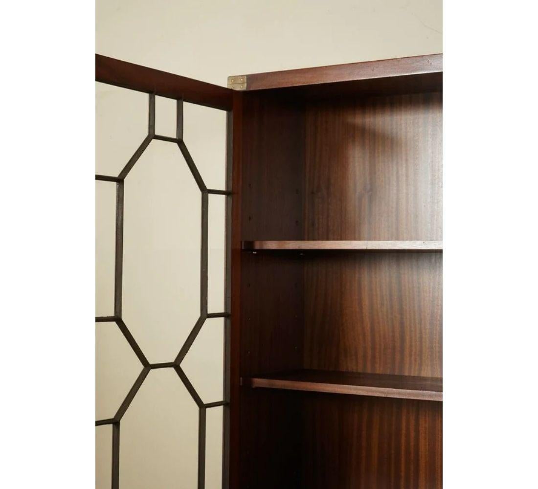 Hand-Crafted Kennedy for Harrods London Astral Glazed Campaign Library Bookcase Leather