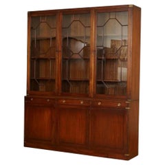 Kennedy for Harrods London Astral Glazed Campaign Library Bookcase Leather